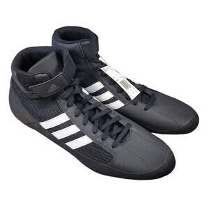 NWT Adidas HVC 2 Wrestling Shoes Mens 15 Black White Stripes No Box